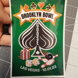 Brooklyn Bowl, Las Vegas Goose Sticker/Decal laminated