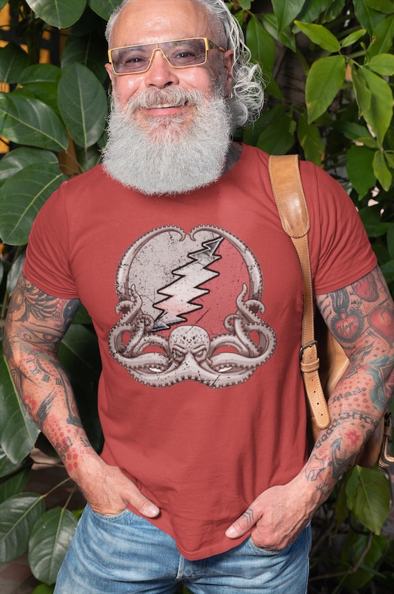 The Dead, Grateful Octopus Distressed Lot T-shirt, Fan Art