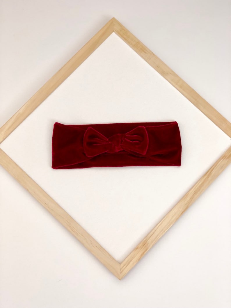 Maroon Velvet Headband