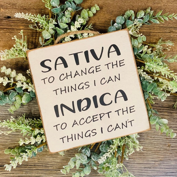 Sativa Indica Signs - Etsy