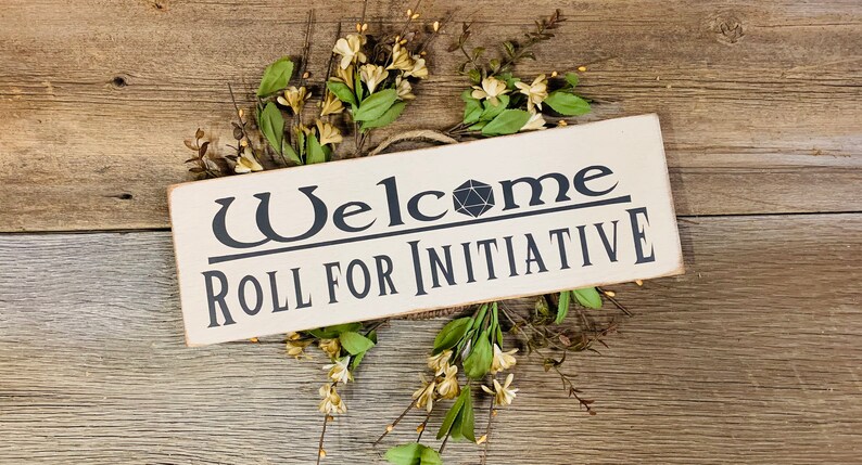 Welcome Roll For Initiative, D&D Gift, Dungeons And Dragons, Dungeons Master, Gaming Sign, Board Gamer Gift, DnD Gift, Table game, nerd gift 