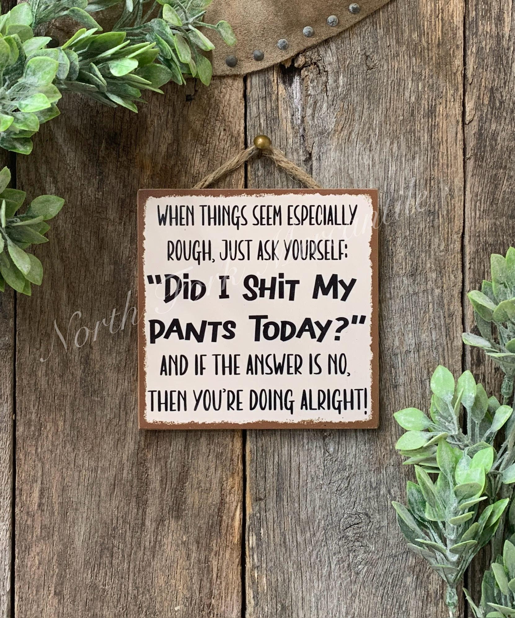 Did I Shit My Pants Today, Piss Pants, Funny Sign, Sarcastic Sign ...