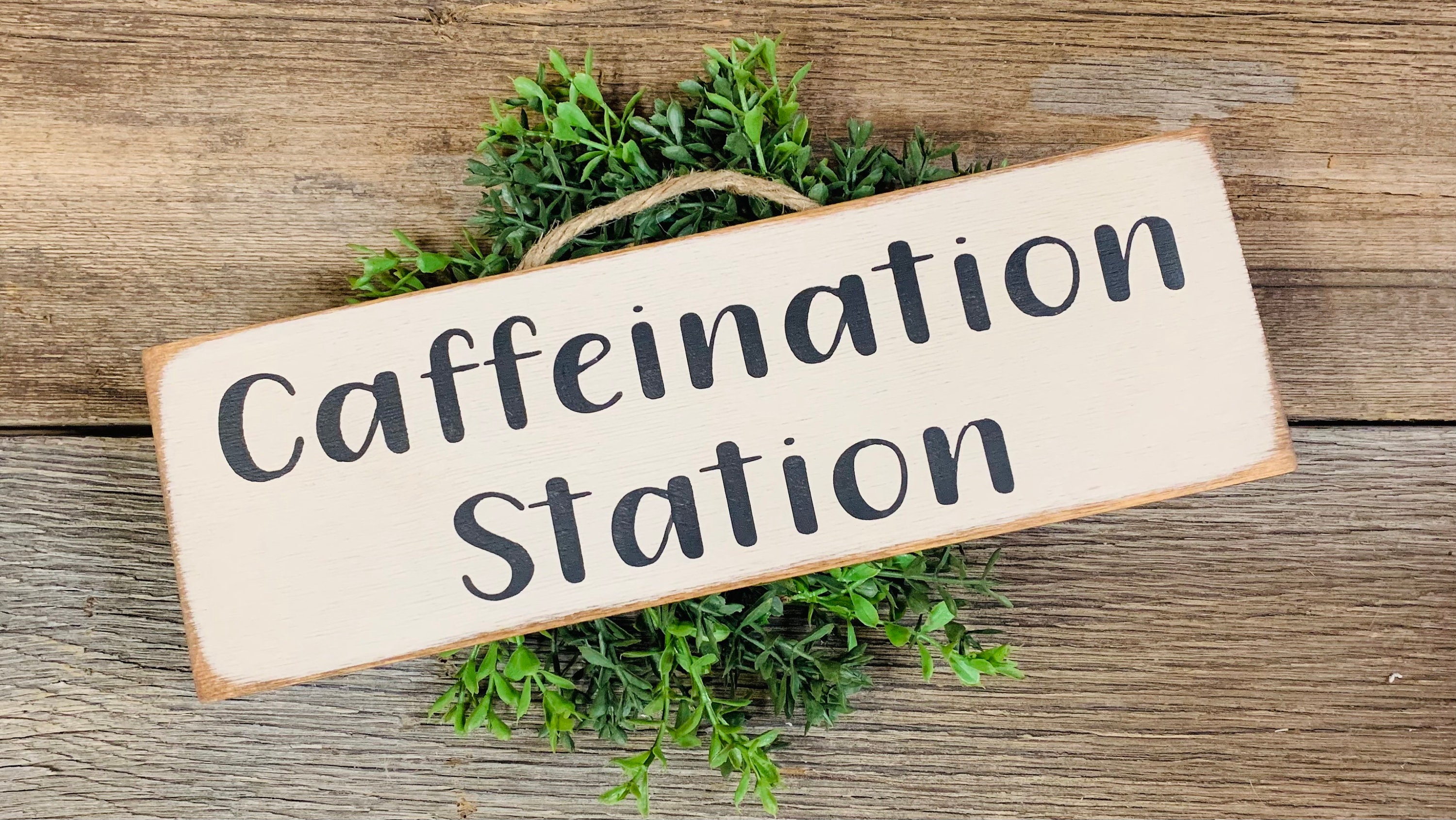 Caffeination Station Coffee Bar Decor Coffee Sign Coffee Etsy