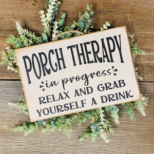 Porch Therapy, Session In Progress, Porch Decor, Porch Sign, Welcome Sign, Patio Decor, Patio Sign, Best Friend Gift, Mom Gift, Dad Gift