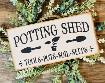 Potting Shed, Plant Lover Sign, Plant Decor, Gardener Gift, Funny Plant Sign, House Plant Sign, Plant Gift