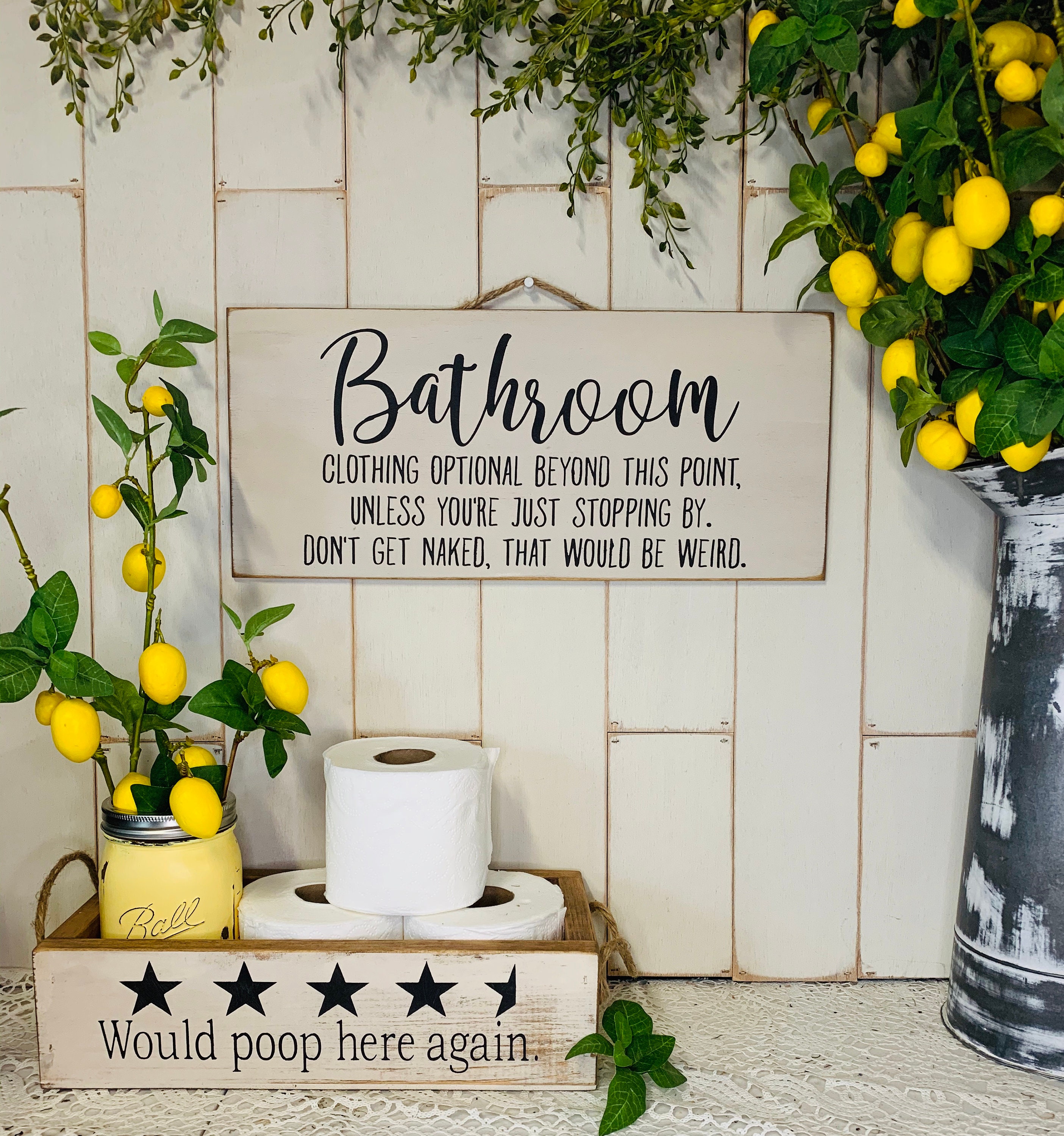 Badezimmer kleidung optional Badezimmer Schild Don't Get | Etsy