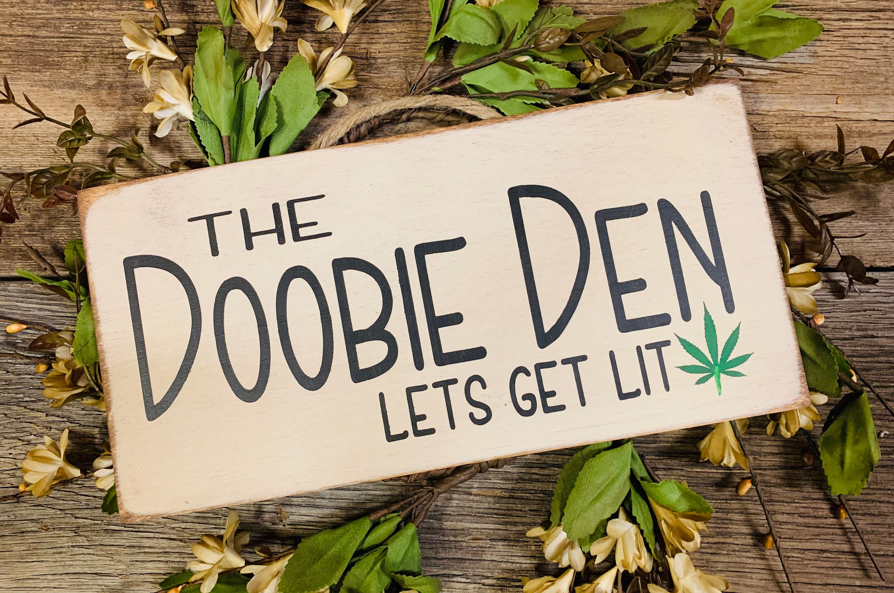 Doobie Den Stoner Gift Funny Marijuana Signs Dispensary Etsy Singapore