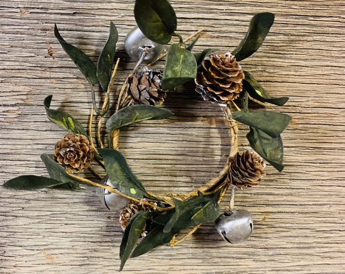 Rustic Mini Wreath Tiny Wreath, Small Wreath, Mini Wreath, Farmhouse Wreath, Christmas ...