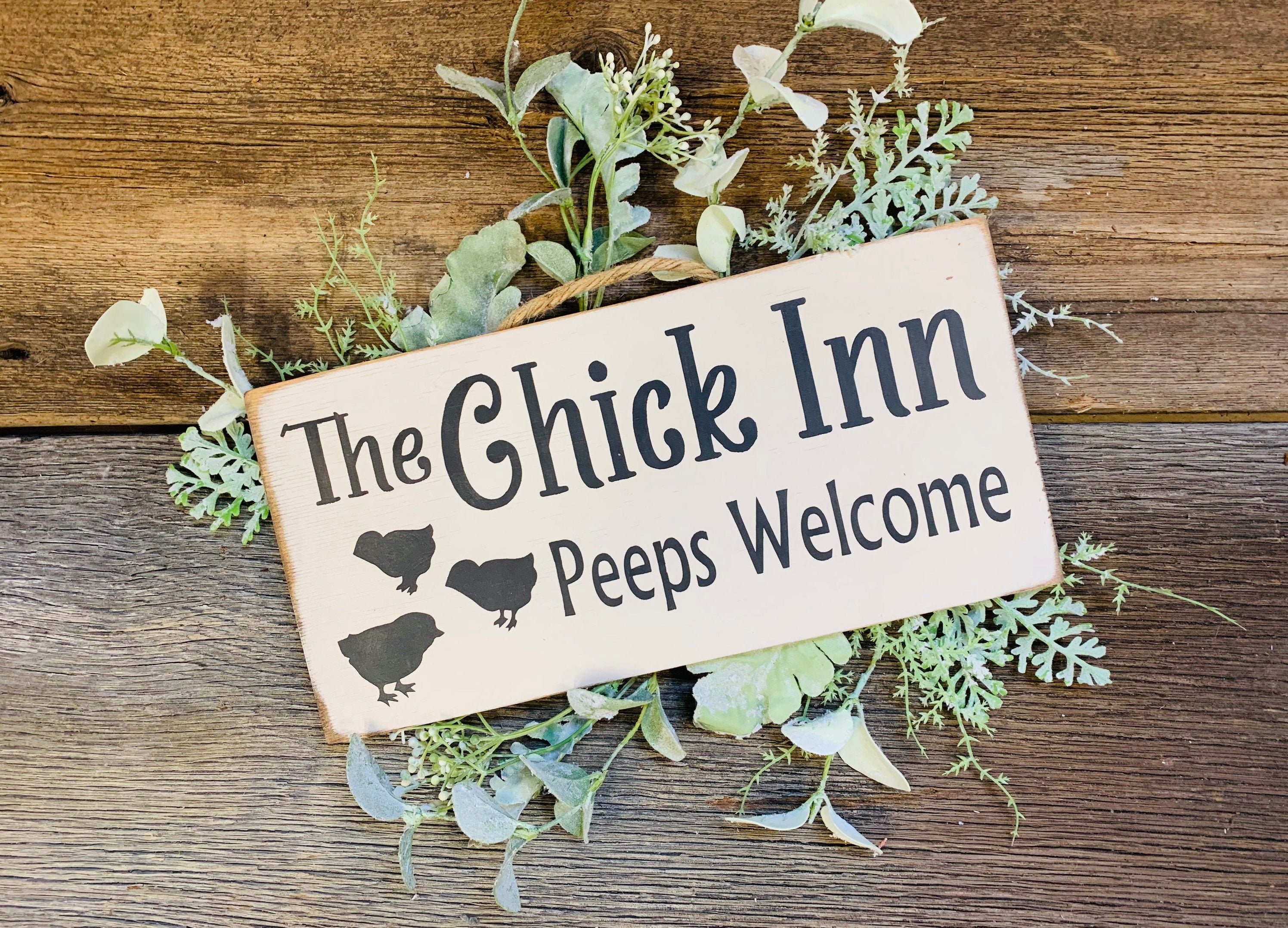 The Chick Inn Peeps Chicken Coop Chicken Sign Etsy