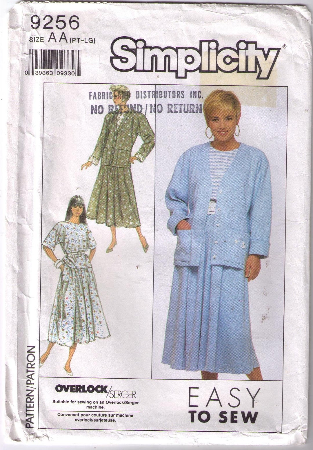 Uncut Simplicity 9256, 80s Sewing Pattern, Size PT-L Women's Midi Skirt ...