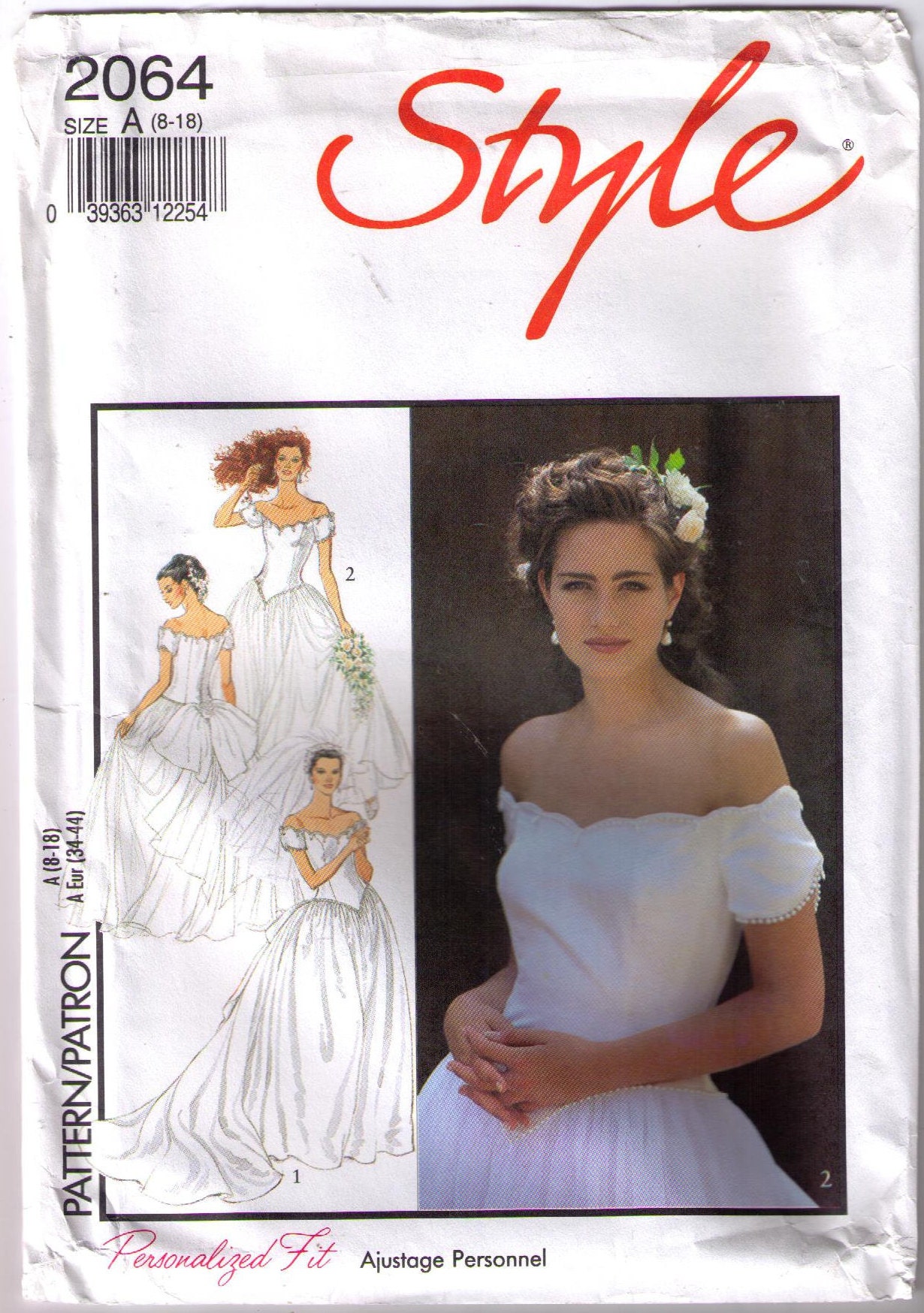 Uncut Style 2064 90s Sewing Pattern Size 8-18 Wedding Gown | Etsy