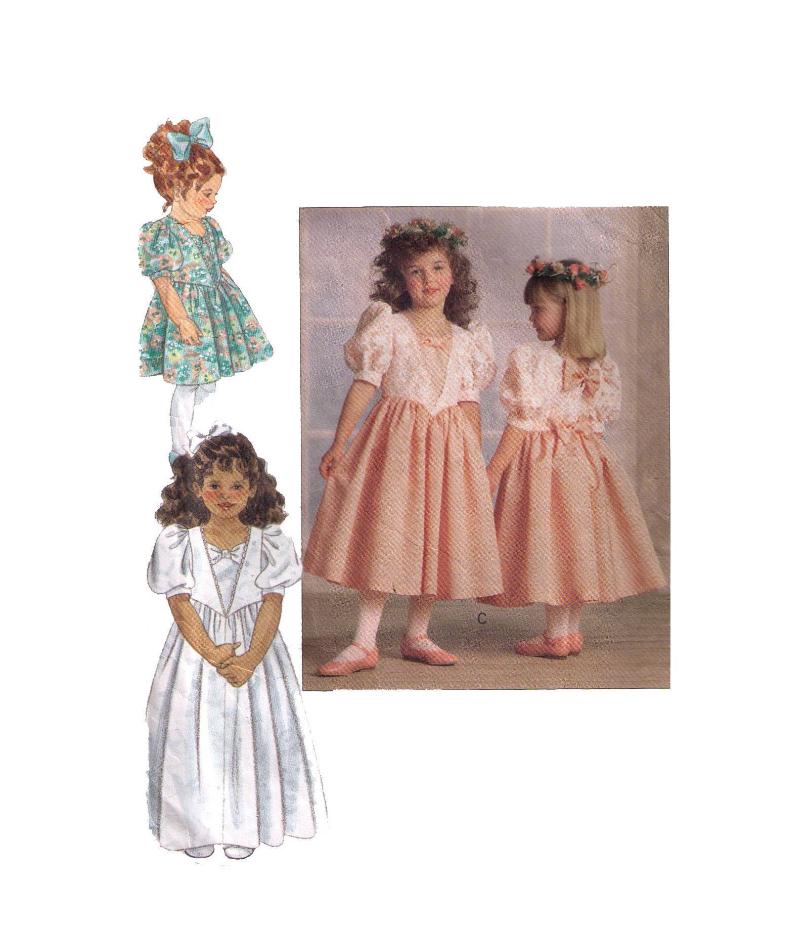 1990s Puffy Sleeve Dress