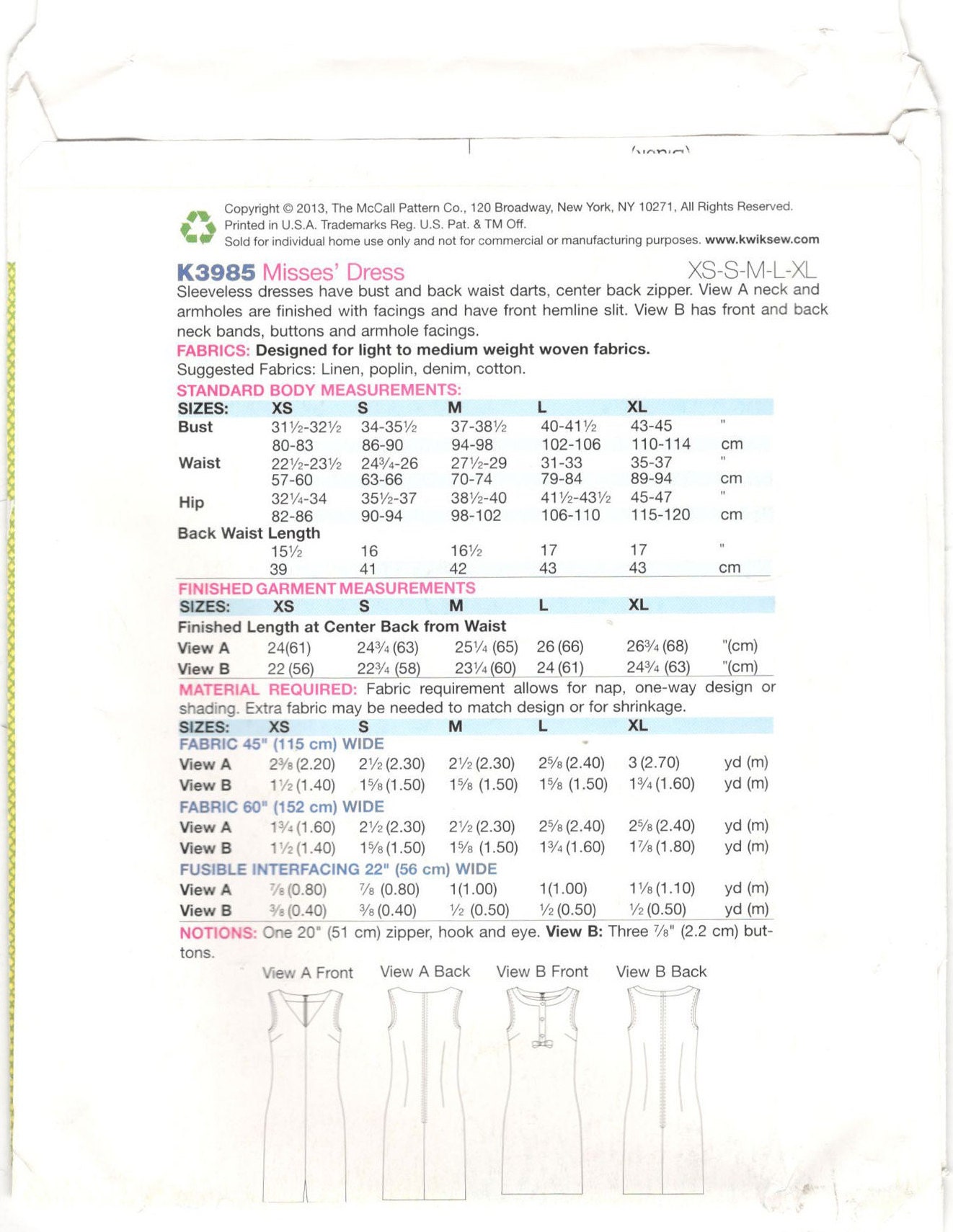 Uncut Sew Kwik Sew pattern Skirts Pencil Wiggle 3 Lengths XS-XL Ladies 3765 FF Uncut Sew Kwik Sew pattern Skirts Pencil Wiggle 3 Lengths XS-XL Ladies 3765 FF