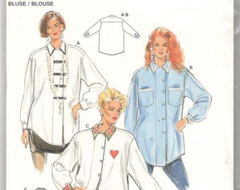Burda 4732 Sewing Pattern, Misses' Blouse. Oversized Misses' Blouse. Size 10-20. Uncut and FF.
