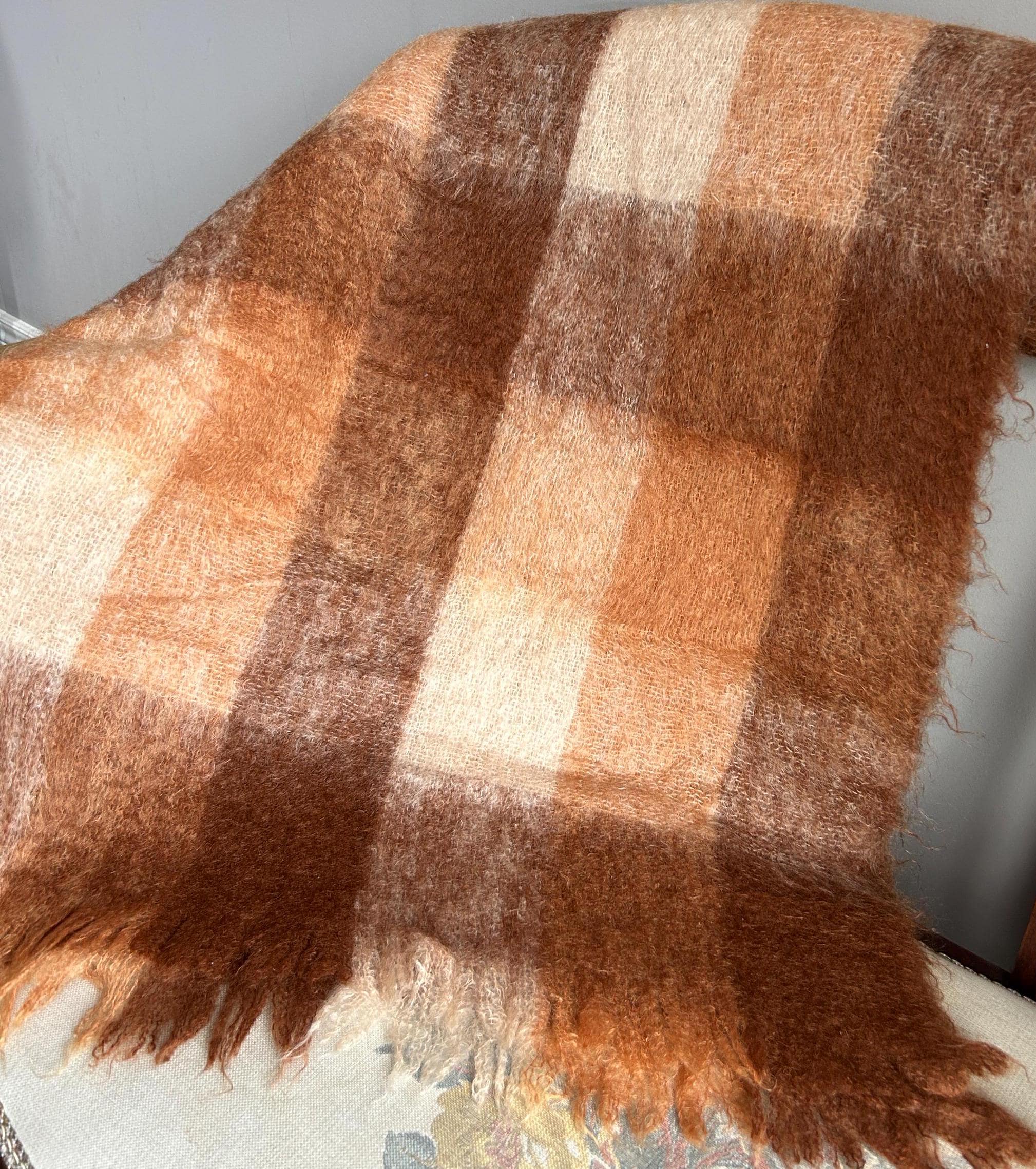 GLEN CREE モヘヤブランケット(L) 100% SCOTTISH MOHAIR BLANKET Glen Cree Mills Pastel - Etsy