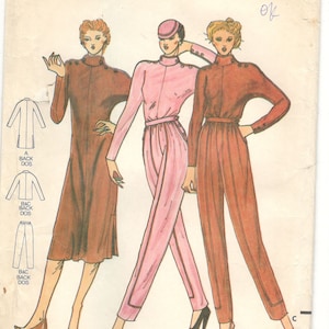 Butterick 6749 ca. 1980s Ter et Bantine Misses' Dress, Top and Pants, Size 8, Vintage Pattern. image 1