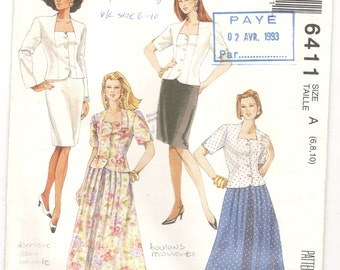 McCalls 6415 Sz 14-18 Misses Unlined Jacket & Fitted Dress Sewing Pattern