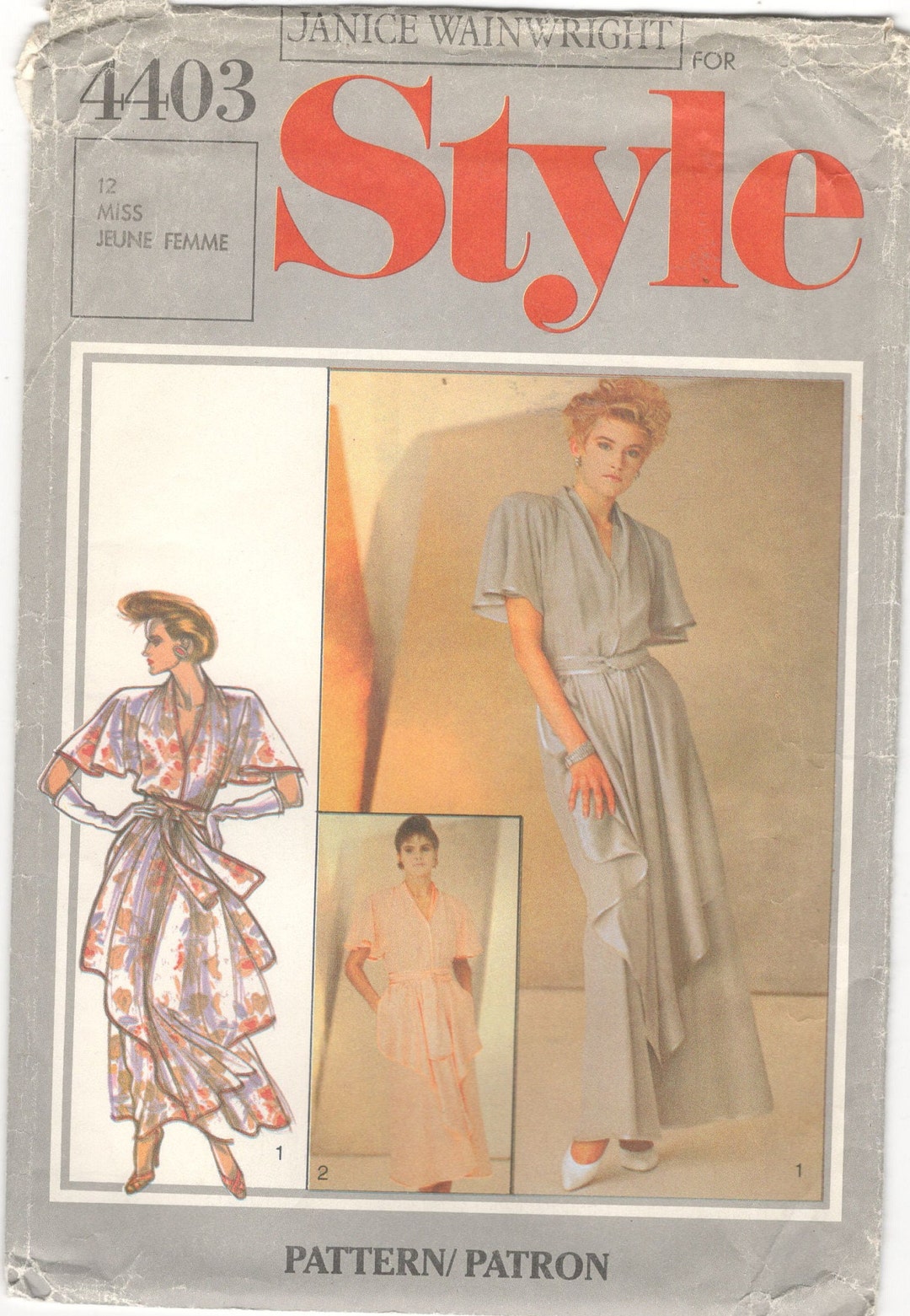Style 4403 Sewing Pattern, Misses' Dress in Two Lengths. Size 12. Uncut ...