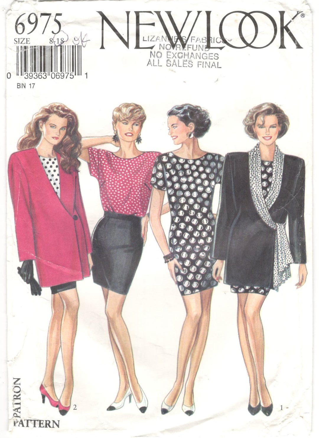 Newlook 6975 Sewing Pattern Misses' Dress Jacket Skirt - Etsy