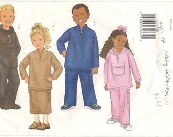 Butterick 6729, sewing pattern, size 6-8 collared shirt, straight skirt, hooded shirt, tapered pants