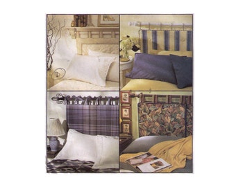 Uncut McCall's 2165, 90s sewing pattern, home decor pattern, headboard pattern, box cushion, mitered border