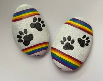 Paw prints and rainbows