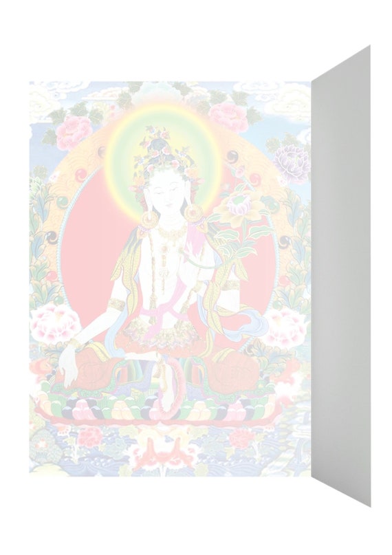 Carte postale bouddhiste Mantra de Chenrezi + enveloppe