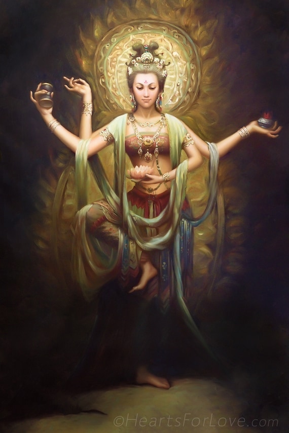 Quan Yin. Stunning Art Print From Painting of the Goddess of Etsy