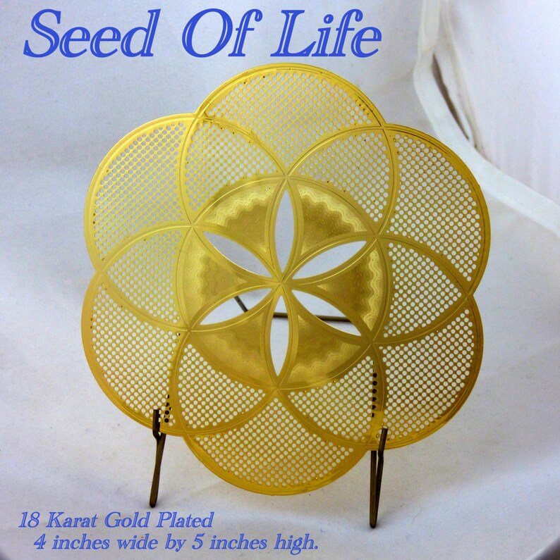 Seed of Life 18K Gold Plated YA51 Etsy