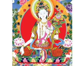 Tara Is The Female Bodhisattva Of Compassion And Longevity. Hearts For Love Greeting Cards