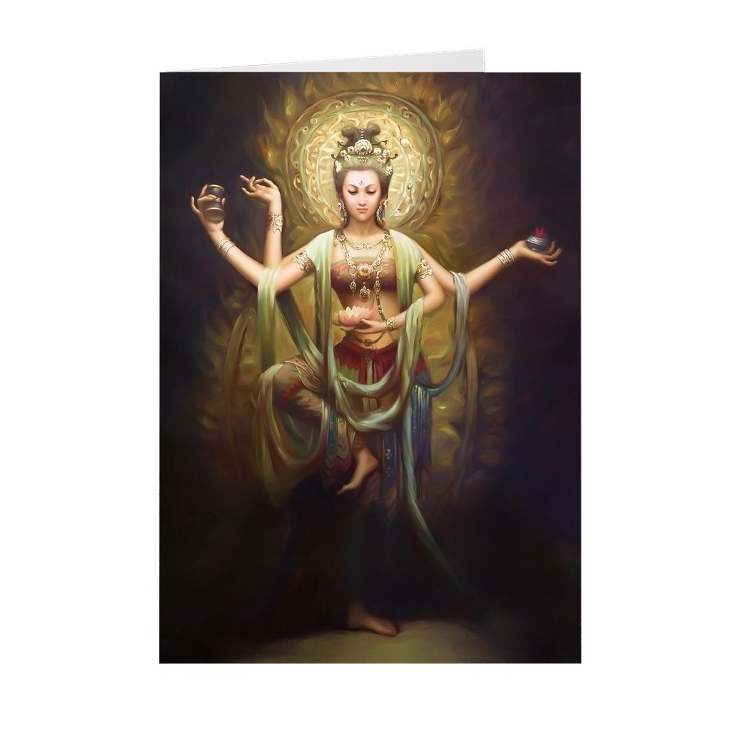 Quan Yin. Stunning Card From Painting Of The Goddess Of Compassion