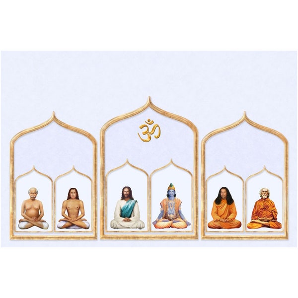 Altar Puja Image For Meditators On The Path Of Enlightenment And Self-Realization. Professional Print On High Quality Photographic Paper.