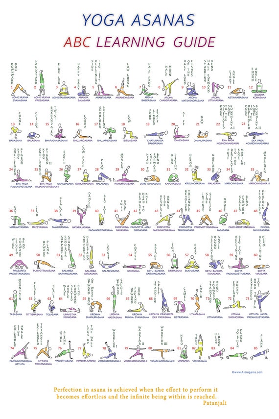 Yoga Asanas, Postures for Exercise & Wellbeing and as Preparation for  Meditation. High Quality Print. -  Canada