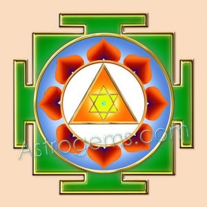 Ganesh Yantra. Ganesh Is The Deity That Removes Obstacles. Fine Art Print On Stretched And Ready To Hang Canvas. Up to 3 x 3 feet.