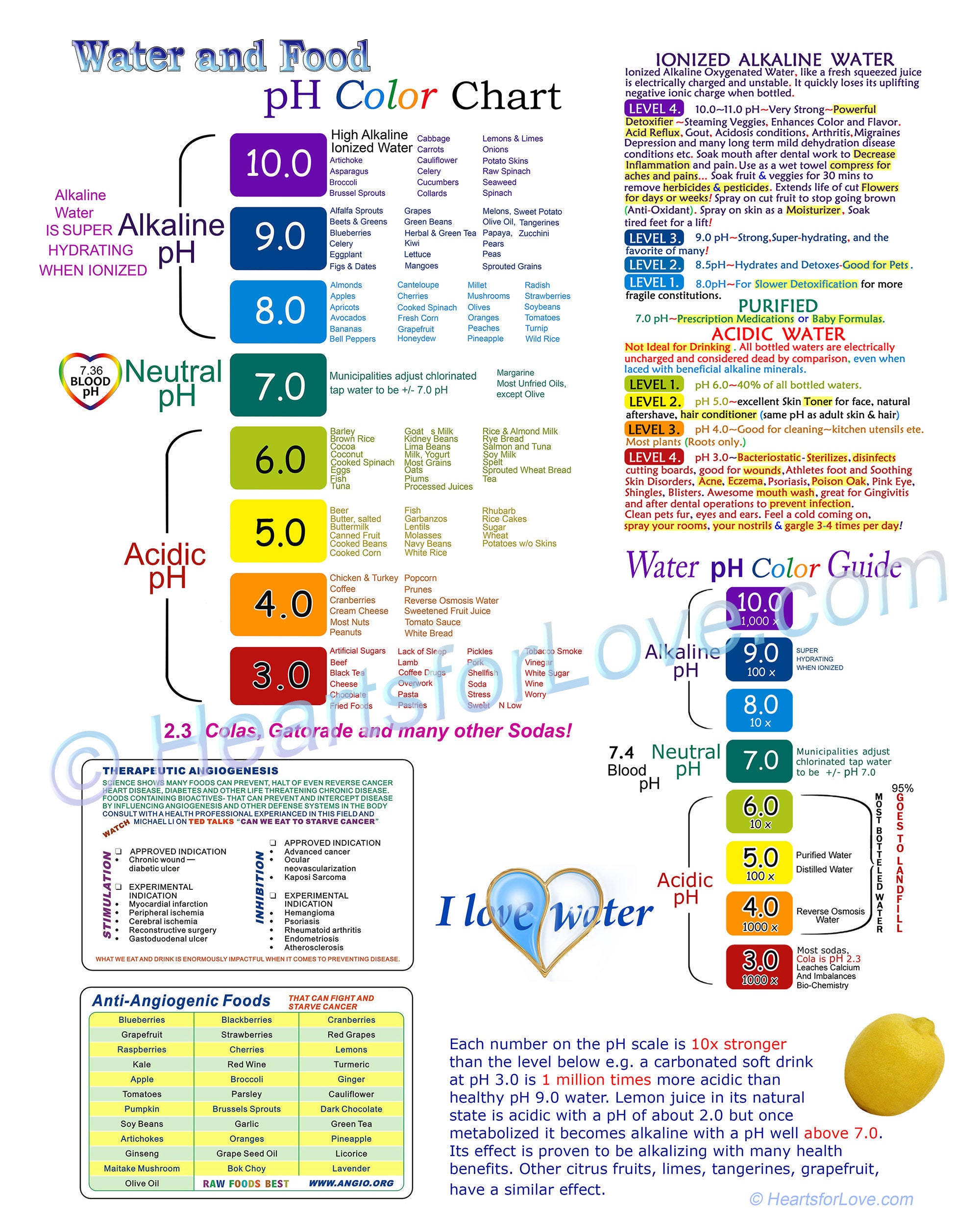 Alkaline Water Chart And Ph Guide With Additional Health Etsy