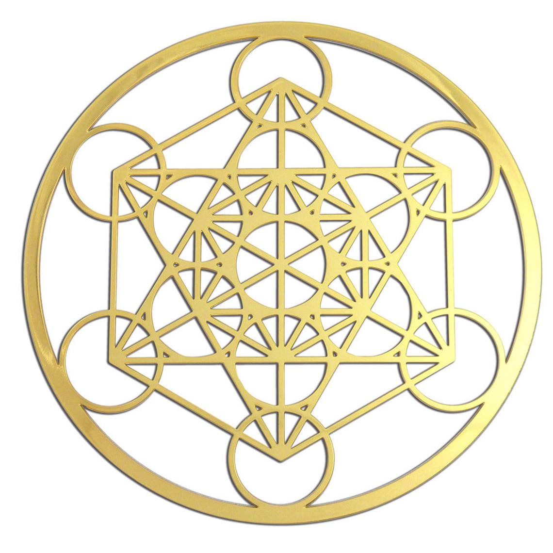 Metatron's Cube 18K Gold Plated Sacred Geometry symbol in Etsy