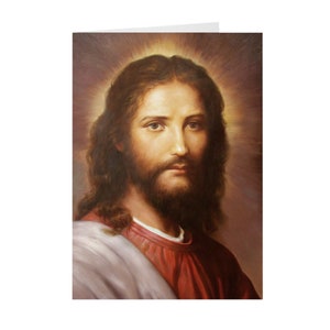 Remarkable Portrait of Jesus Christ. Beautiful Executed Cards, Folding ...