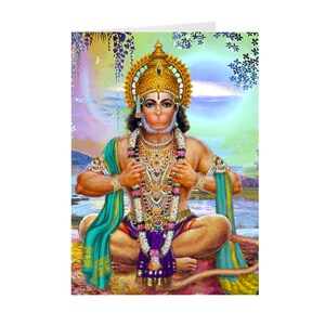 Hanuman, symbole du service désintéressé, de la force et de la dévotion. Cartes de vœux Hearts For Love