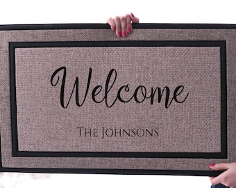 Welcome Mat, Custom Doormat, Door Mat, Personalized Door Mat, Doormat, Door Mats, Doormats, Floor Mat, Personalized Mat,  Front Door Mat