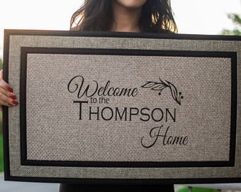 Personalized Welcome Doormat Welcome Mat Welcome Door Mat Etsy