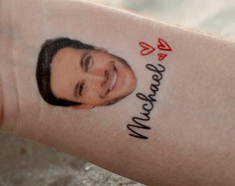 Custom Groom Face Temporary Tattoos: Bachelorette Party Favors