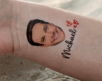 Custom Groom Face Temporary Tattoos: Bachelorette Party Favors