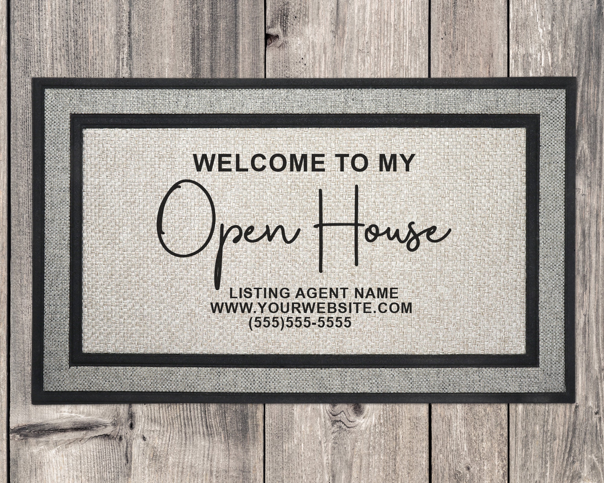 Real Estate Open House Welcome Mat – iCustomLabel