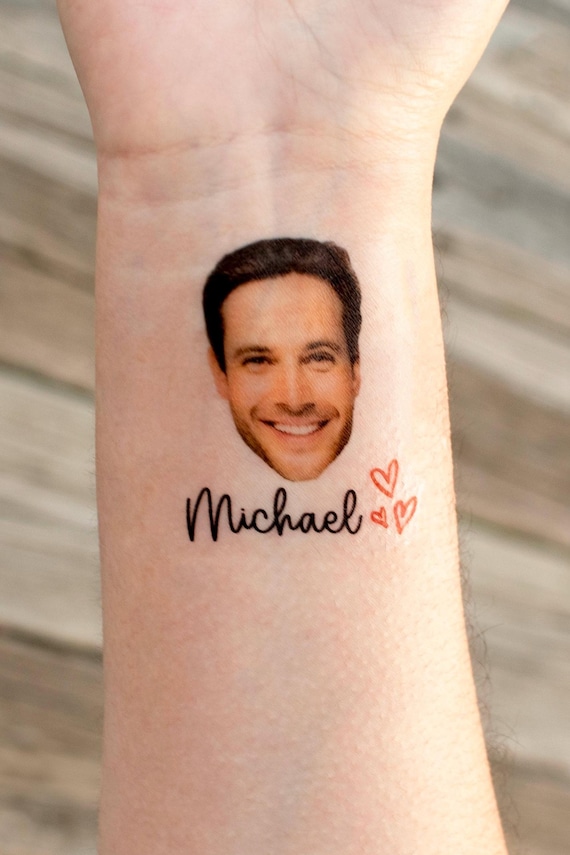 Custom Groom Face Temporary Tattoo, Bachelorette Party Favors