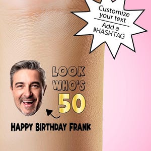 Custom Face Temporary Tattoos: Birthday Party Favors