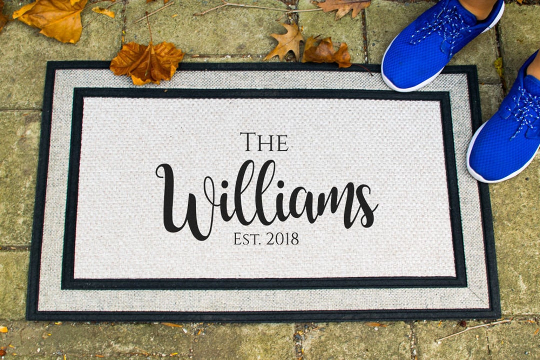 Custom Last Name Door Mat Doormat Mat Door Mats Outdoor Decor