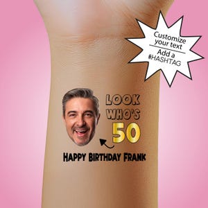 Custom Face Temporary Tattoos: Birthday Party Favors