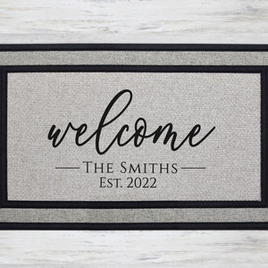 Personalized Family Name Doormat, Housewarming Gift