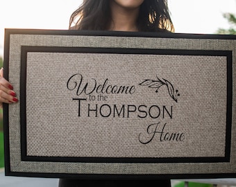 Custom Doormat, Personalized Doormat, Door mat, Personalized Door mat, Welcome Doormat, Custom Welcome Mat, Front Door Mat, Family Door Mat,