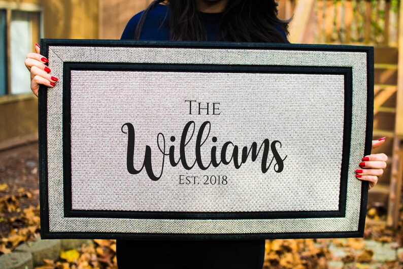 Custom Last Name Door Mat Doormat Mat Door Etsy